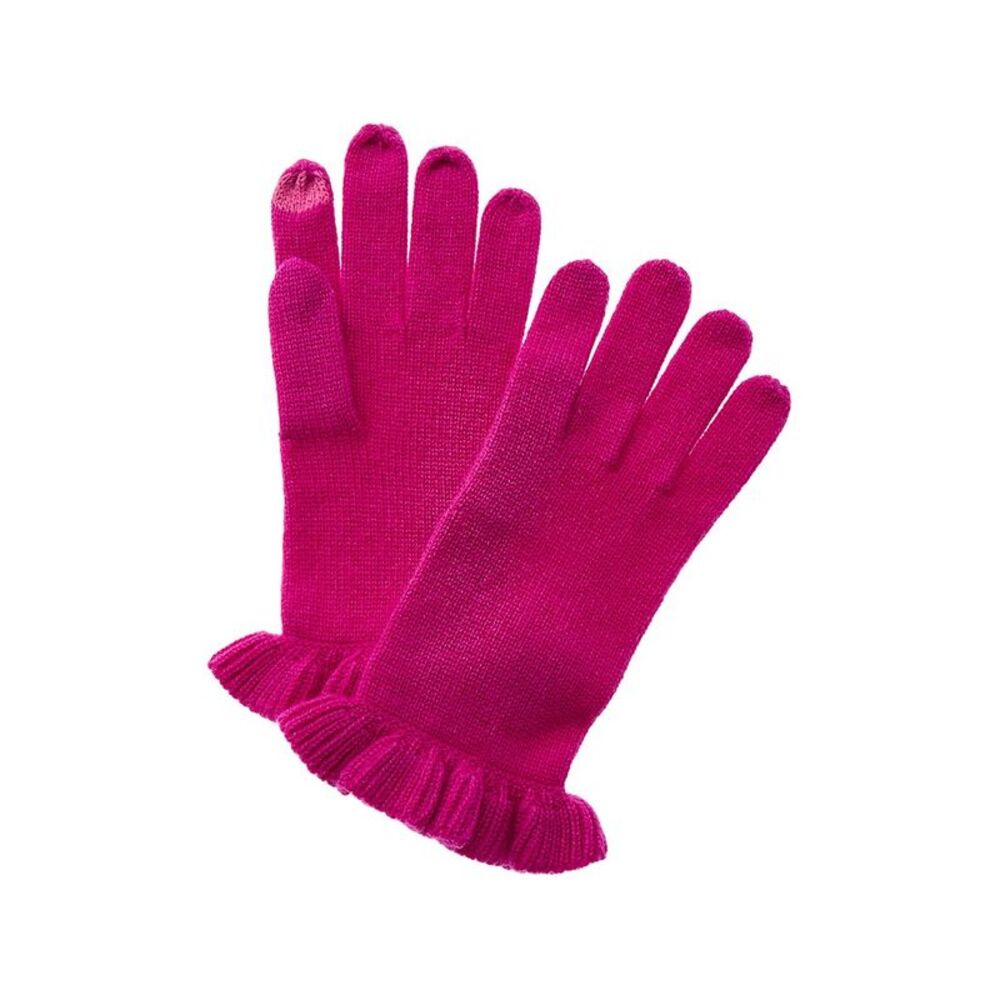 Sofiacashmere Touchscreen Cashmere Gloves, Pink